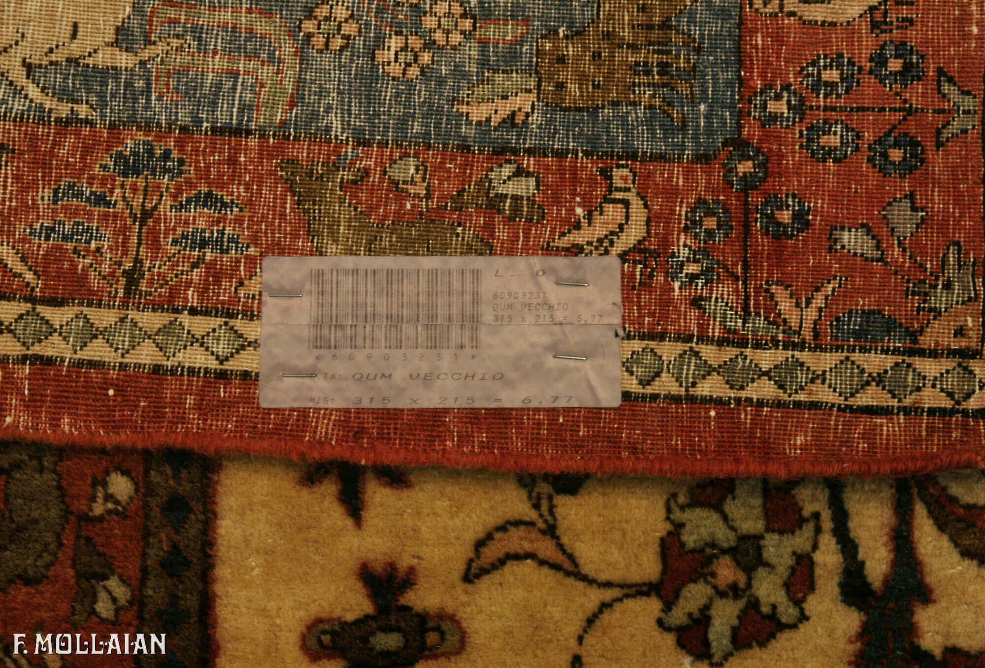 Semi-Antique Persian Qum Old Carpet n°:60903231